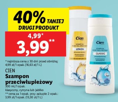 Szampon przeciw艂upie偶owy classic Cien promocja
