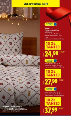 Pościel z mikrowłókna satynowego 220 x 200 cm + 2x 70 x 80 cm promocja w Lidl