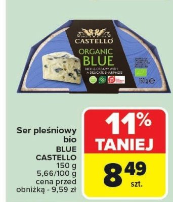 Ser pleśniowy bio BLUE CASTELLO promocja w Carrefour Market
