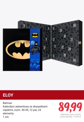 Kalendarz adwentowy ze skarpetkami męskimi 24 elementy Batman promocja w Rossmann