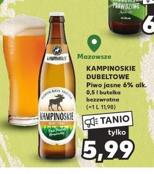 Piwo KAMPINOSKIE JASNE DUBELTOWE promocja