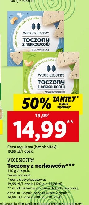 Ser toczony z nerkowc贸w ze szczypiorkiem Wege siostry promocja