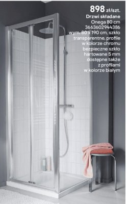 Drzwi składane Onega 80 cm promocja w Castorama