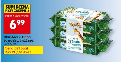Chusteczki Dada Everyday, 3x72 szt. promocja w Biedronka