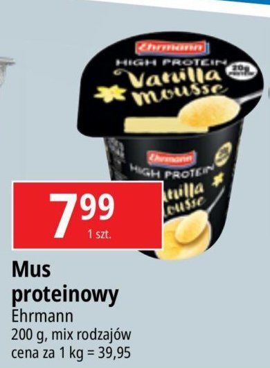 Mus waniliowy Ehrmann high protein promocja
