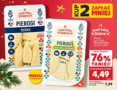 Pierogi różne rodzaje STĄD TAKIE DOBRE! promocja w Kaufland