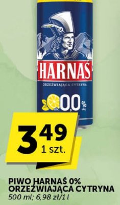 Piwo Harnas 0% orzeźwiająca cytryna promocja w Groszek