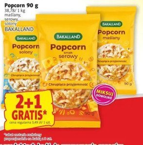 Popcorn 90 g BAKALLAND - różne rodzaje promocja w Prim Market