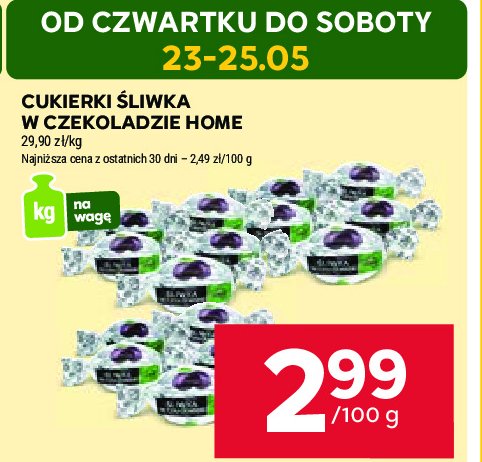 Śliwki w czekoladzie Home food promocja