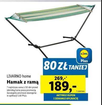 Hamak z ramą 100 x 100 cm LIVARNO HOME promocja