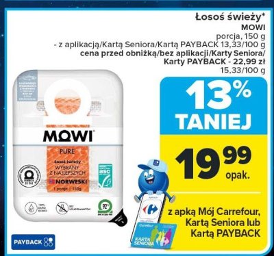Łosoś świeży Mowi promocja w Carrefour