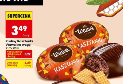 Praliny Kasztanki na wagę promocja w Biedronka