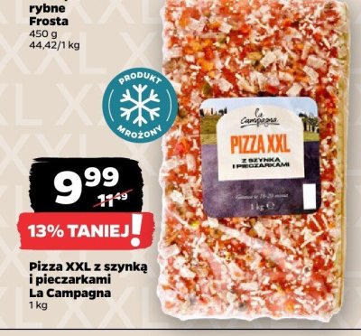 Pizza XXL z szynką i pieczarkami La Campagna promocja
