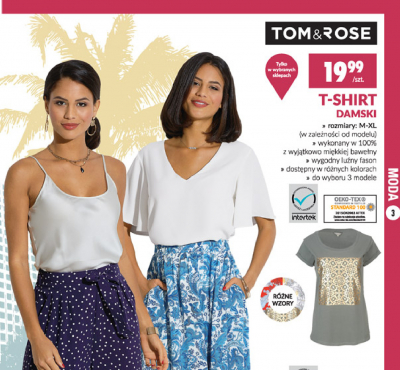 T-shirt damski m-xl Tom & rose promocja