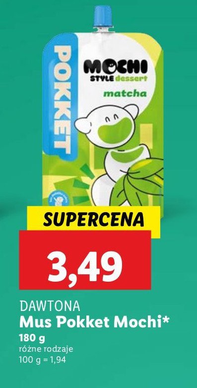 Mus mochi matcha Dawtona promocja