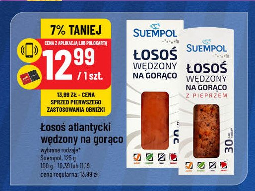 Łosoś wędzony na gorąco Suempol promocja w POLOmarket