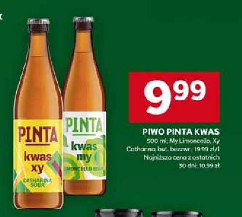 Piwo kwas xy Pinta promocja