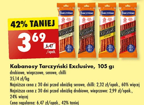 Kabanosy chilli Tarczyński exclusive promocja w Biedronka