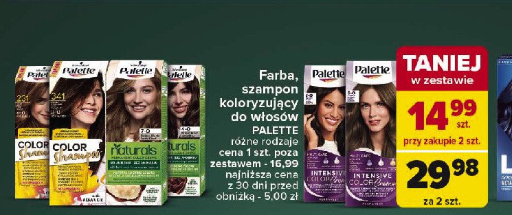 Farba do włosów n1 czerń Palette intensive color creme promocja