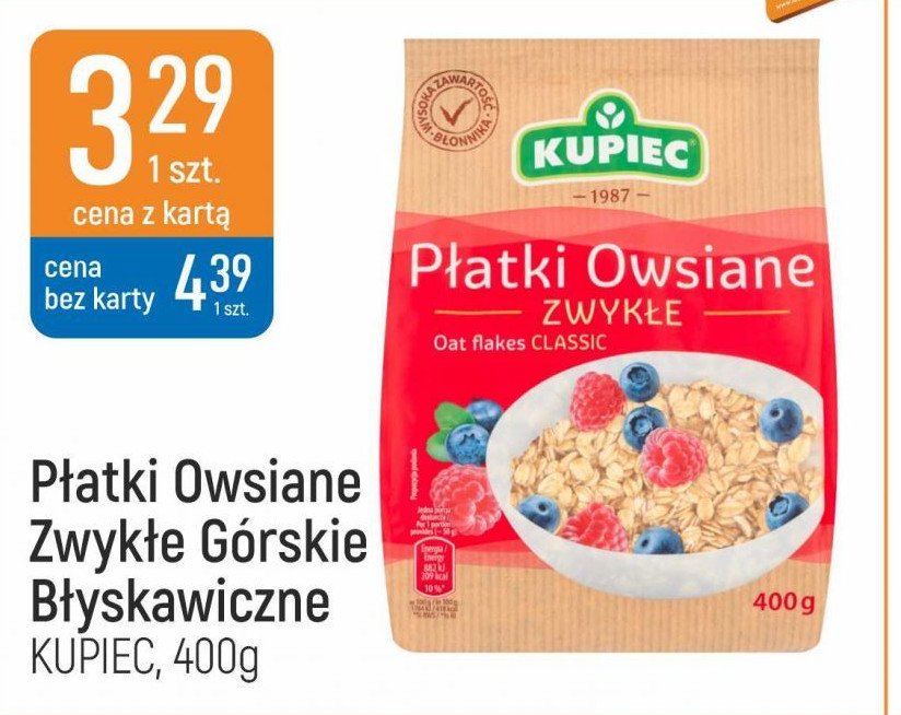 P艂atki owsiane zwyk艂e Kupiec promocja