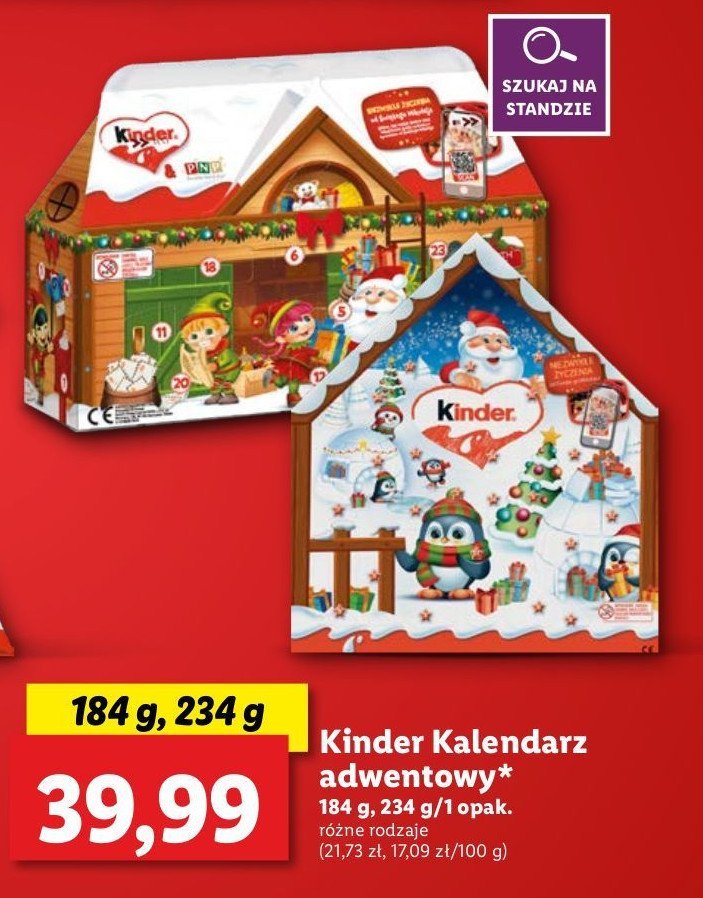 Kalendarz adwentowy 3d Kinder promocja