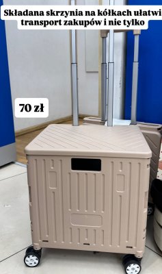 Składana skrzynia na kółkach  promocja w Pepco