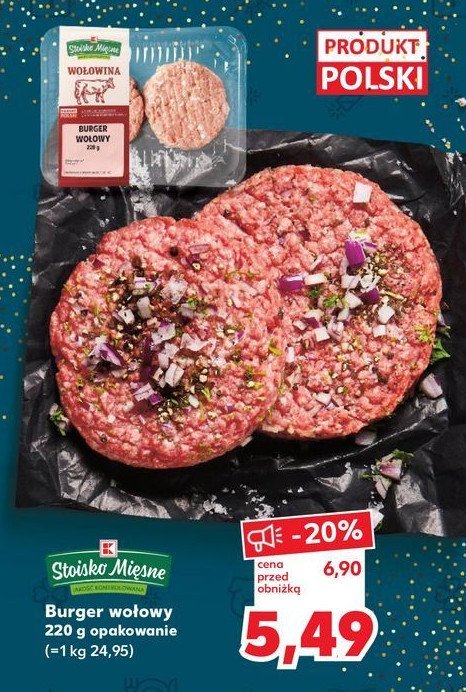 Burger wołowy Stoisko mięsne promocja