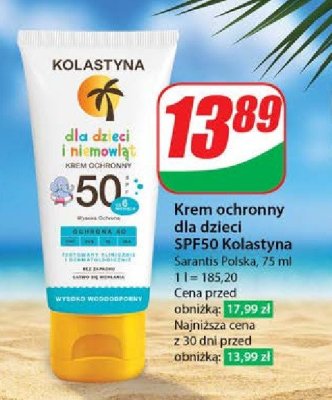 Krem dla dzieci spf 50 Kolastyna kids promocja