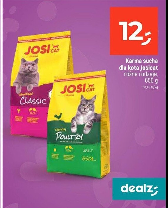 Karma dla kotów po sterylizacji Josi cat promocja