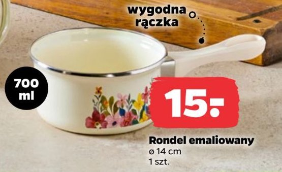 Rondelek emalia 14 cm promocja w Netto