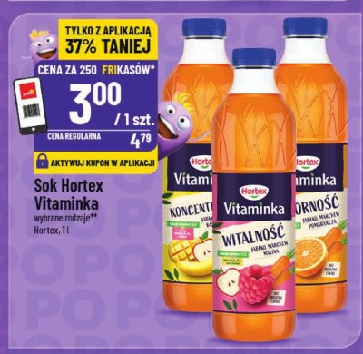 Sok Hortex Vitaminka wybrane rodzaje promocja w POLOmarket