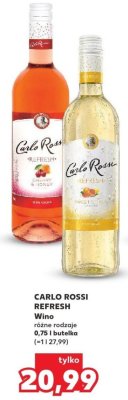 Wino Carlo Rossi Refresh różne rodzaje 0,75 l butelka promocja w Kaufland