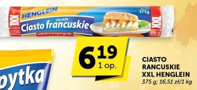 Ciasto francuskie XXL Henglein promocja w ABC