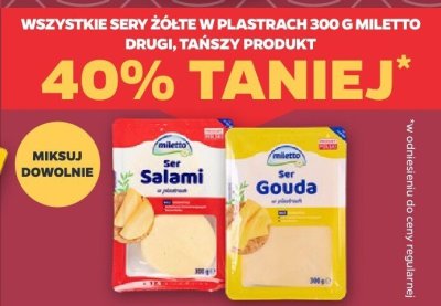 Sery żółte w plastrach 300 g promocja w Netto