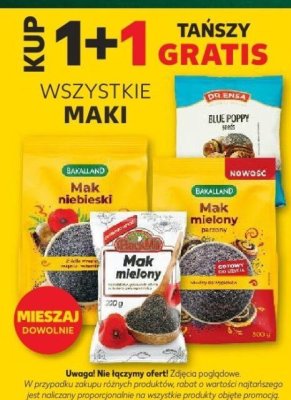 Mak wszystkie rodzaje 1+1 GRATIS promocja w Kaufland