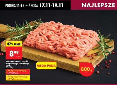 Mięso mielone z szynki wieprzowej 800 g promocja w Biedronka