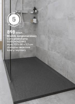 Brodzik konglomeratowy Luiro prostokątny promocja w Castorama