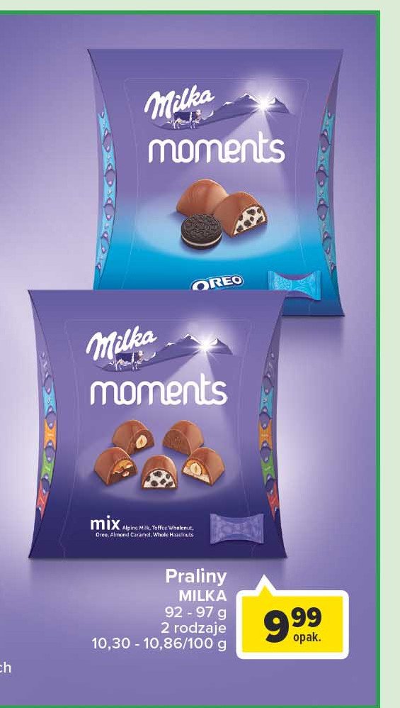 Praliny mix box Milka moments promocja