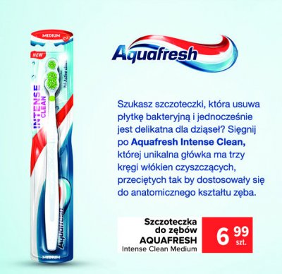 Szczoteczka do zębów medium Aquafresh intense clean promocja