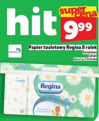 Papier toaletowy Regina 8 rolek promocja w TOPAZ