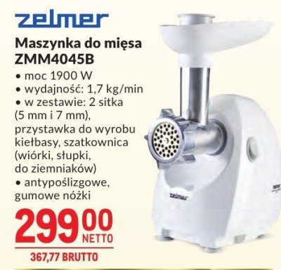 Maszynka do mięsa Zelmer ZMM4045B promocja w Makro