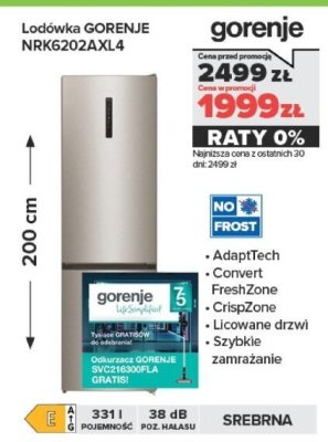 Lodówka NRK6202AXL4 promocja w NEONET