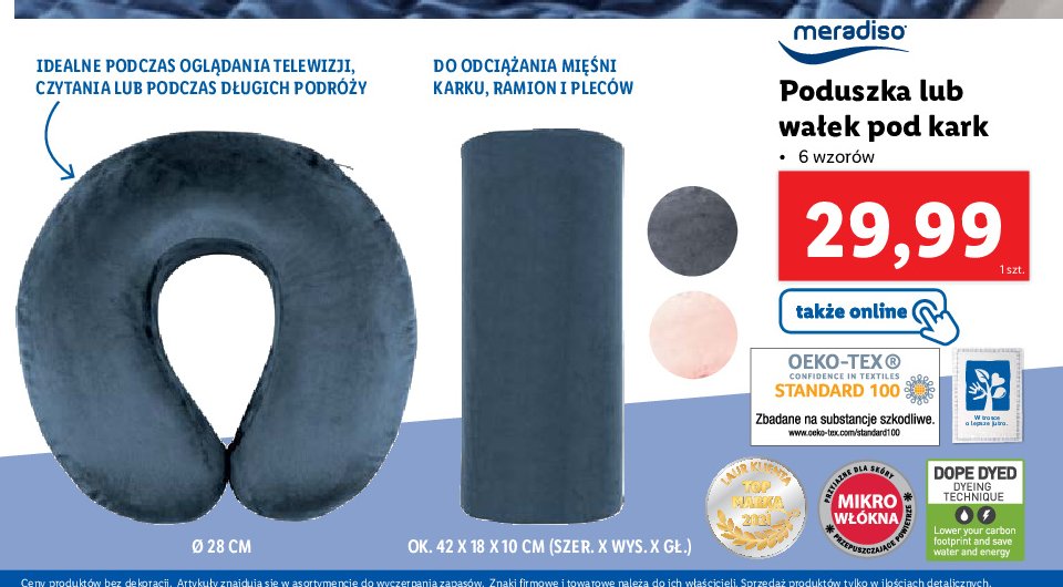 Wa艂ek 42 x 18 x 10 cm Meradiso promocja