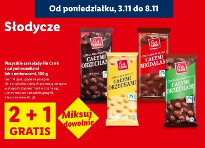 Czekolada z nerkowcami wszystkie rodzaje promocja w Lidl