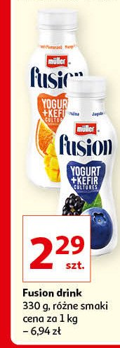 Jogurt mango-pomarańcza Muller fusion promocja