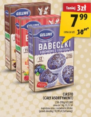 Ciasto babeczki Gellwe (cały asortyment) promocja w Arhelan