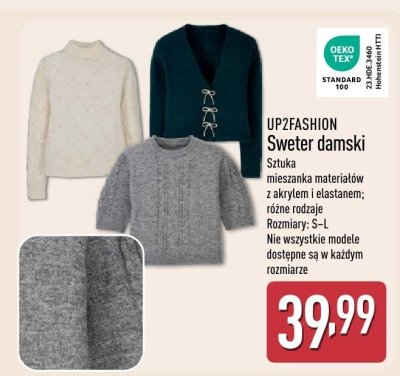 Sweter damski, różne rodzaje promocja w Aldi