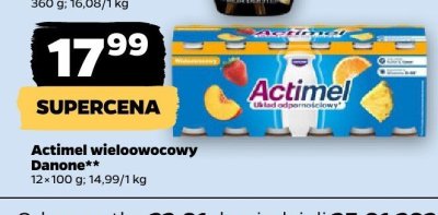 Jogurt Actimel wieloowocowy 12-pak promocja w Netto