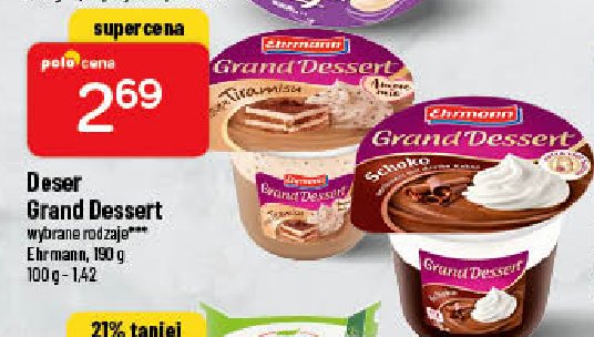 Deser schoko brownie Ehrmann grand dessert promocja