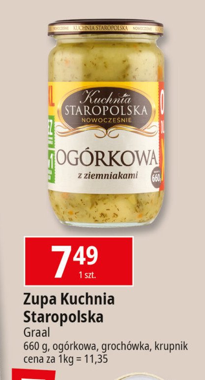 Grochowa z boczkiem wędzonym Kuchnia staropolska promocja w Leclerc